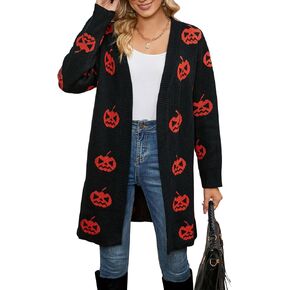 Alsol Lamesa Women's Long Sleeve Cute Cardigan Sweaters V Neck Open Front Ribbed Knit Valentines Sweaters Coat