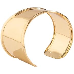 DATOA Minimalist Twisted Open Wide Cuff Bracelet Irregular Wave Ring Chunky Cuff Bangle Bracelet Jewelry