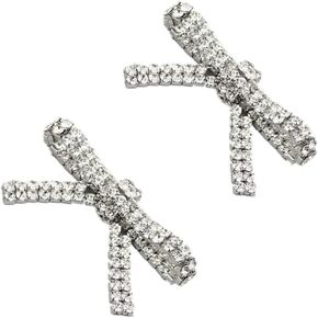 2 Pcs Rhinestone Shoe Clips for Pumps Wedding, Bridal Shoe Buckles Clips for Women
