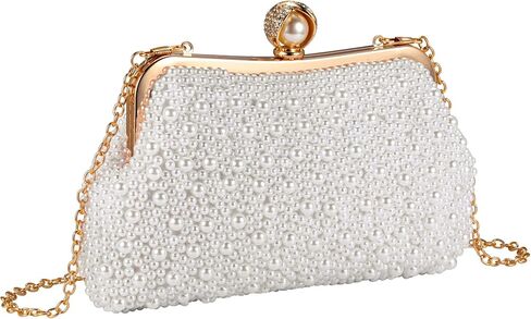 FALETO Pearl Clutch Bag for Women Evening Wedding Party Bridal Handbag Ladies Beaded Clutch Purse for Party in Saudi Arabia