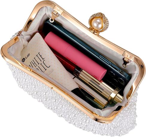 FALETO Pearl Clutch Bag for Women Evening Wedding Party Bridal Handbag Ladies Beaded Clutch Purse for Party in Saudi Arabia