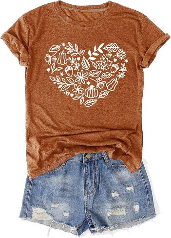 Womens Vintage Flowers T-Shirts Cute Floral Graphic Tees Wildflowers Cottagecore Tshirts Summer Casual Short Sleeve Tops in Kuwait