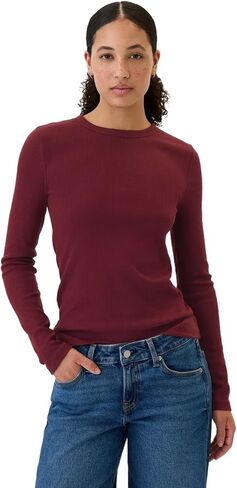 GAP Women's Long Sleeve Essential Ribbed Top in Saudi Arabia