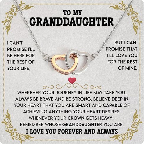 Larvincy Granddaughter Gifts from Grandma Grandpa, To My Granddaughter Necklace, Grandma Granddaughter Jewelry, Birthday Gift for Granddaughter, Graduation, Confirmation Gifts for Teenager in Kuwait