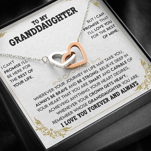Larvincy Granddaughter Gifts from Grandma Grandpa, To My Granddaughter Necklace, Grandma Granddaughter Jewelry, Birthday Gift for Granddaughter, Graduation, Confirmation Gifts for Teenager in Kuwait