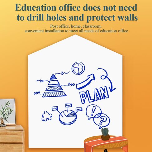 M&G Dry Erase Whiteboard 18 x 12 in Self Adhesive White Board Sticker for Wall, 2 Markers & 2 Magnets & 1 Eraser, Dry Erase Poster Board for Fridge Office Shool Home Kids in Saudi Arabia
