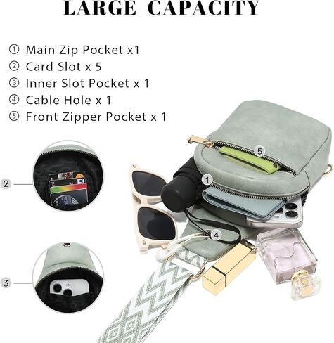 VONMAY Small Crossbody Bags for Women Sling Bag Purses Lightweight Chest Handbags Backpack for Hiking Cycling Work Travel in Saudi Arabia