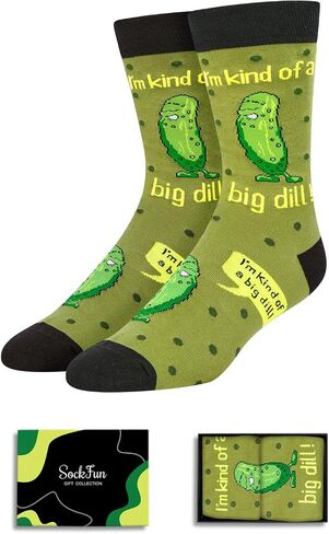 جوارب مرحة مرحة من sockfun للرجال، هدايا مخلل لمحبي المخلل جوارب مخلل جوارب Pun in Kuwait
