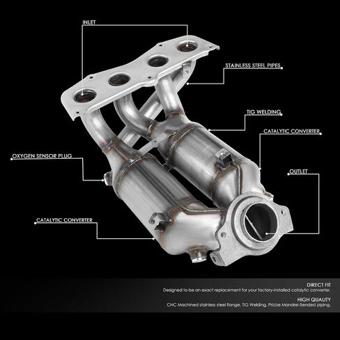 DNA MOTORING مصنع استبدال رأس العادم المحول الحفاز متوافق مع 01-03 Rav 4 2.0/01-03 Rav 4 2.0، OEM-CONV-011 in Saudi Arabia