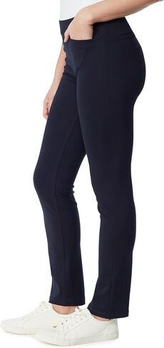 Gloria Vanderbilt Women's Pull on Trouser 4 Pocket Mid Rise Straight Leg Pant Standard in Saudi Arabia