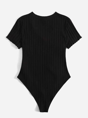 OYOANGLE Women's Plus Size Basic Short Sleeve Bodysuit Square Neck T Shirts Bodysuit in Saudi Arabia