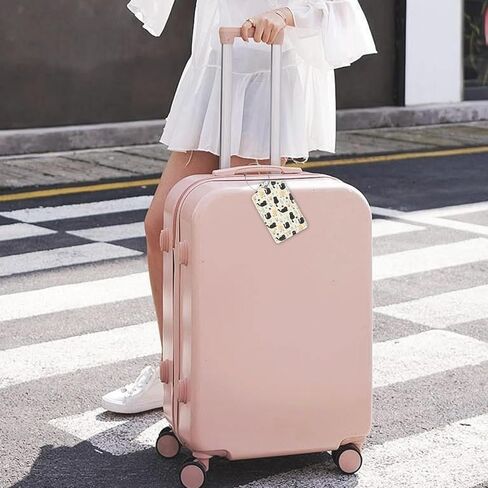 2 Pack Luggage Tag for Suitcase Leather Travel Cruise Luggage Tag with Stainless Steel Loop Name ID Label Privacy Cover for Adults Teens Travel Bag Labels Set(Cute Cat) in Saudi Arabia