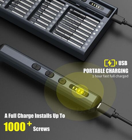 Electric Screwdriver Cordless Tool Set,72 PC Rechargeable Power Screwdriver Torx Phillips Triangle Pentalobe Automatic-Battery Electronics Kit for Macbook/Ps5/Xbox/Switch Computer Laptop Glasses in Saudi Arabia