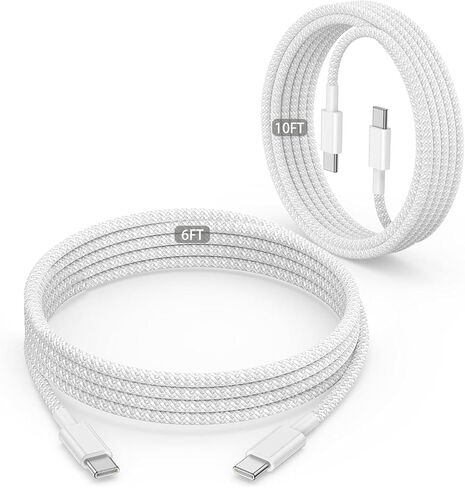 شاحن USB C شحن سريع لهاتف iPhone 15، [معتمد من MFi] كتلة طاقة 20 وات لجهاز iPad Pro/Air/Mini Type-C، 3 حزم كابل 6Ft&10Ft C إلى C لهاتف iPhone 15/15 Plus/15 Pro/ 15 Pro Max Rapid Charge in Kuwait