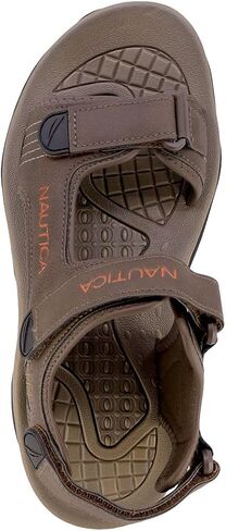 Nautica Men's Sandals, Open Toe Athletic Water Shoes With Strap-Senecca-Brown-10 in Saudi Arabia