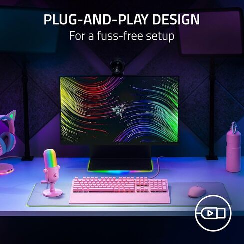 Razer Seiren V3 Chroma RGB USB Microphone: Stream & Game Reactive Lighting - Tap-to-Mute Sensor - Condenser Mic - Digital Gain Limiter & Shock Absorber - PC, Discord, OBS Studio, XSplit - Black in Saudi Arabia
