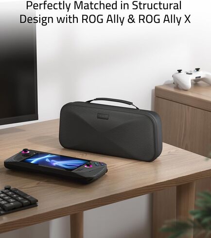 Syntech Hard Carrying Case Compatible with ASUS ROG Ally Console and Accessories, Portable Travel Handheld Case for Storage and Stand, EVA Shockproof Protective Carry Bag with Large Capacity in Kuwait