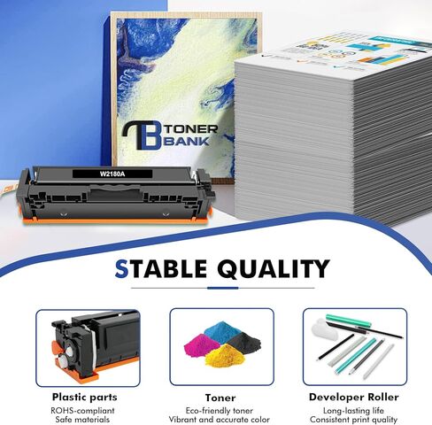 خراطيش حبر 218A 218X مكونة من 4 عبوات 3301dw بديلة متوافقة لطابعة HP 218A 218X Color Laserjet Pro MFP 3301fdw 3301cdw 3201dw 3301sdw مجموعة حبر عالية الإنتاجية (أسود سماوي أصفر أرجواني) in Kuwait