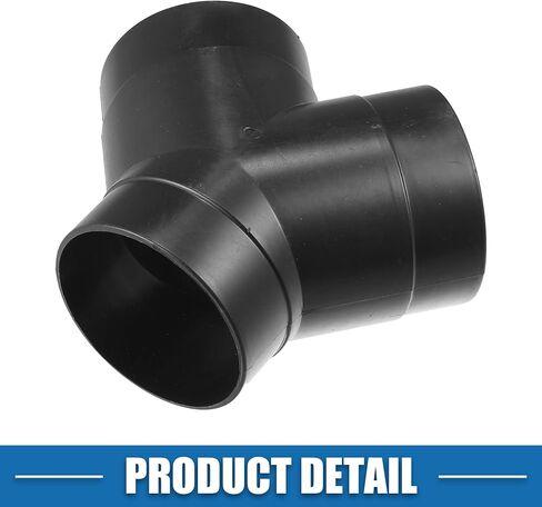 Y Piece Duct Air Ducting Connector Straight Air Heater Duct Joiner Connector Pipe 2.95'' 75mm OD Black (Set of 2) in Saudi Arabia