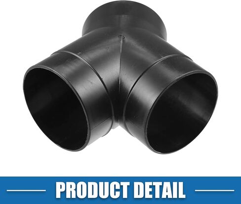 Y Piece Duct Air Ducting Connector Straight Air Heater Duct Joiner Connector Pipe 2.95'' 75mm OD Black (Set of 2) in Saudi Arabia