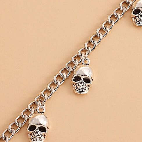 MIFYNN Gothic Skull Choker Necklace for Women Skull Skeleton Pendant Necklace Punk Skeleton Necklace Goth Halloween Jewelry Gifts for Women in Kuwait
