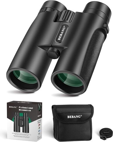 مناظير BEBANG للبالغين 10x42 مناظير مقاومة للماء عالية الطاقة لمشاهدة الطيور والصيد والسفر ومشاهدة النجوم والرياضة والحياة البرية ومجموعة مشرقة وواضحة من الرؤية in Kuwait