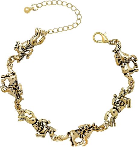 RechicGu Vintage Horse Racing Charms Cuff Bracelet Bangle Funny Derby Race Horse Jewelry for Women,Gift for Western Cowboy Cowgirl Equestrian Horse Racing Fan in Saudi Arabia