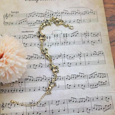 RechicGu Vintage Horse Racing Charms Cuff Bracelet Bangle Funny Derby Race Horse Jewelry for Women,Gift for Western Cowboy Cowgirl Equestrian Horse Racing Fan in Saudi Arabia