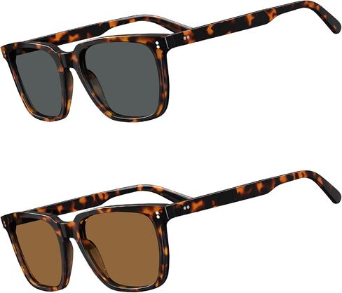 عبوتان من النظارات الشمسية المستقطبة للرجال للحماية من الأشعة فوق البنفسجية للقيادة وصيد الأسماك والتنزه سيرًا على الأقدام والجولف في الهواء الطلق in Kuwait