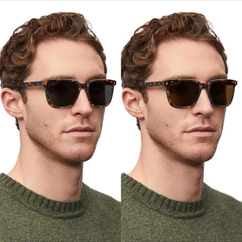 عبوتان من النظارات الشمسية المستقطبة للرجال للحماية من الأشعة فوق البنفسجية للقيادة وصيد الأسماك والتنزه سيرًا على الأقدام والجولف في الهواء الطلق in Kuwait