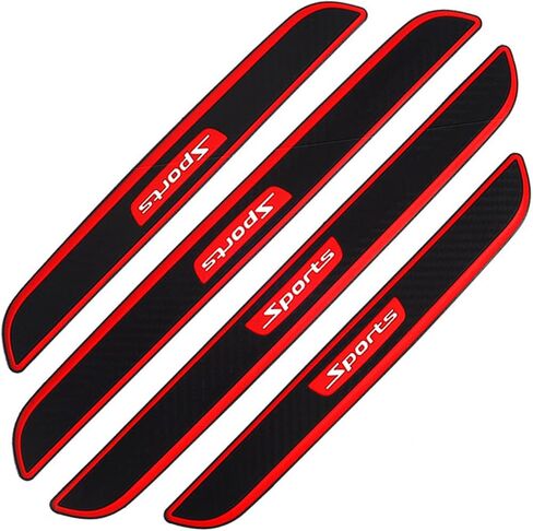 Universal Car Door Sill Protector Plate Cover, Entry Step Trim Panel, Front/Rear Door Sill Decoration Entry Guard Door Sill Scuff Plate Stickers Fit for Cars, SUVs - 4Pcs (Sports) in Saudi Arabia