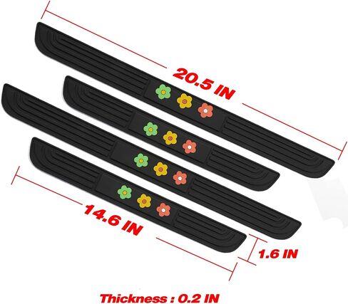Universal Car Door Sill Protector Plate Cover, Entry Step Trim Panel, Front/Rear Door Sill Decoration Entry Guard Door Sill Scuff Plate Stickers Fit for Cars, SUVs - 4Pcs (Sports) in Saudi Arabia