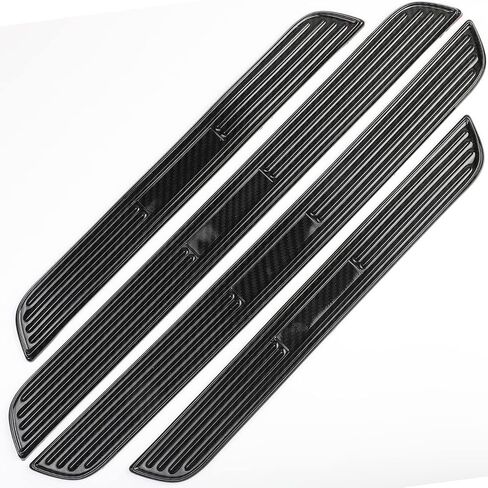Universal Car Door Sill Protector Plate Cover, Entry Step Trim Panel, Front/Rear Door Sill Decoration Entry Guard Door Sill Scuff Plate Stickers Fit for Cars, SUVs - 4Pcs (Sports) in Saudi Arabia