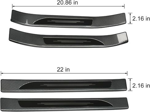 Outer Door Sill Protector Cover for 2014-2018 Toyota Corolla Accessories Interior Door Entry Guard Plate Decoration for Toyota Corolla Black 2014-2018 in Saudi Arabia