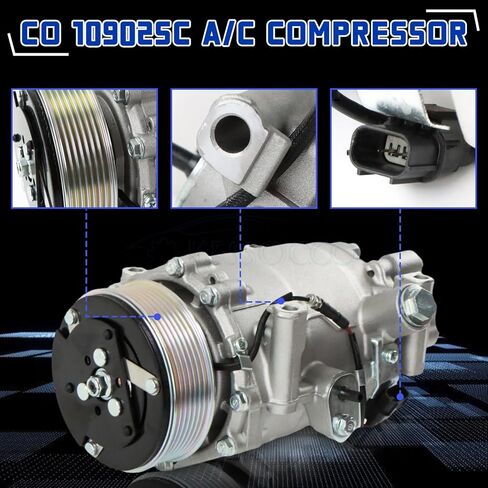 ضاغط تكييف الهواء 7PK CO 4920AC ضاغط تكييف الهواء 6513098 10347601 بديل لـ 2007-2015 Honda Civic CR-V Acura ILX RDX 2.4L in Kuwait