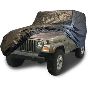 CarsCover Custom Fits for 1976-2006 Jeep Wrangler 2 Door SUV Car Cover (CJ7, YJ, TJ) Xtrashield Black