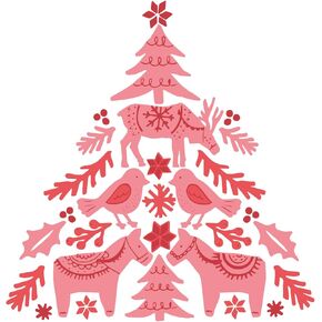 Sizzix Layered Clear Craft Card Making 3PK Folk Tree by Olivia Rose | 664934 | Chapter 4 2022 Stamps