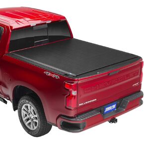 Tonno Pro Lo Roll, Soft Roll-up Truck Bed Tonneau Cover | LR-1095 | Fits 2019 - 2022 Chevy/GMC Silverado/Sierra, works w/ MultiPro/Flex tailgate 5' 10" Bed (69.9"), black