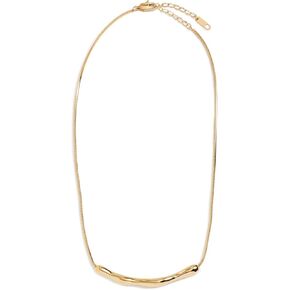 ADINA EDEN Women's Solid Curved Bar Snake Chain Necklace in Kuwait