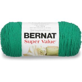 Bernat Super Value Yarn, 7 oz, Gauge 4 Medium Worsted, Kelly Green