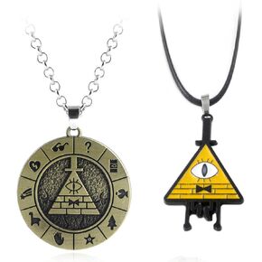 Anime Cartoon Gravty Fall Necklace Set of 2 Piece for Movie Fans (2)