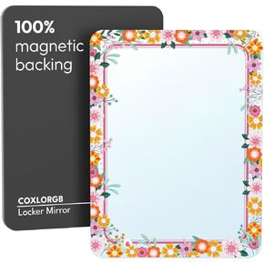 Locker Mirror Magnetic for School and Office, Strong Magnetic Mirror for Locker, Magnetic Locker Mirror with Colorful Design, Locker Accessories, 1 Pack, 5 inxh x 7 inch