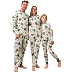 SUNNYBUY Christmas Pajamas Matching Sets, Holiday Family PJS Xmas Jammies for Couples
