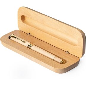 Wordsworth and Black Rollerball Pen-Stunning Luxury Pen Bamboo Rosewood Gold Finish, Refillable, Best Roller Ball Gift Set Pen for Men & Women, Ink Refill, Point Office Pens for Writing