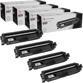 LD Products Compatible Toner Cartridge Replacement for Canon 051 2168C001 (Black, 4-Pack) for use in Canon imageCLASS LBP162dw, MF264dw, MF267dw, MF269dw