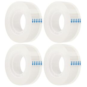 OWLKELA 12 Rolls Transparent Tape Refills, Clear Tape, All-Purpose Transparent Glossy Tape for Office, Home, School