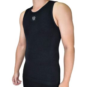 Vital Salveo-Men's Sleeveless Muscle Recovery Compression Seamless Tank Top Cool Dry Compression