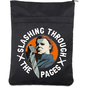 CMNIM Michael Myers Merchandise Gift Slashing Through The Pages Book Sleeve Horror Movie Inspired Book Protector for Fans (Slashing Through The Pages BS)