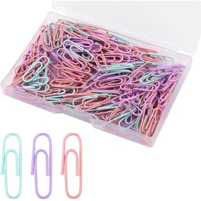 200pcs Paper Clip, Colored Colorful Small Paper Clip Bulk 28mm/1.1 Inch Mini Paperclip Clip for School Paperwork Document Office Product Supplies Stationery