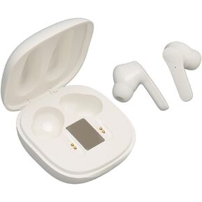 B11 BT Translator Earbuds, BT5.0 Noise Canceling BT Translator Earbuds with Digital Display, Support 74 Languages and 70 Accents, for Music Call (White)